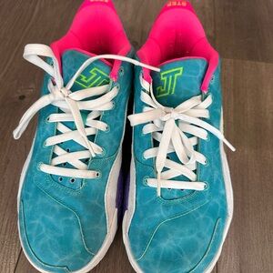 Nike Kids Teal & Hot Pink Sneakers